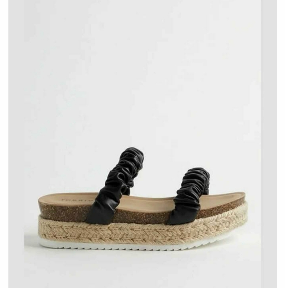 TORRID NWT Double Band Espadrille Platform Slide (WW) Sz 9 US